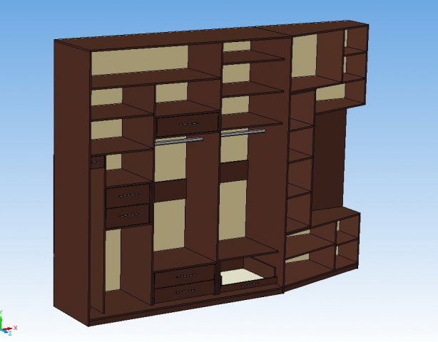 Шкаф-купе внутреннее пространство