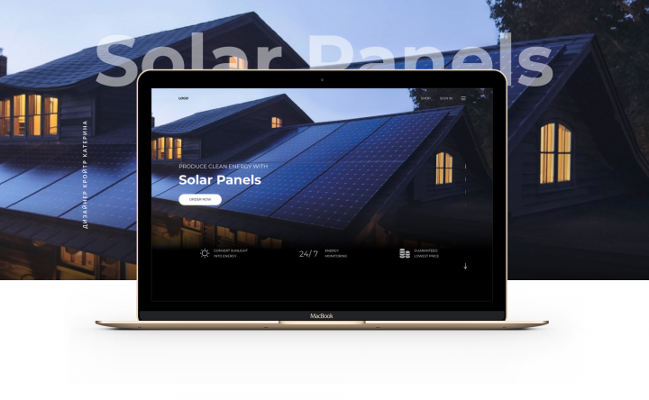 Сайт для реализации Solar Panels