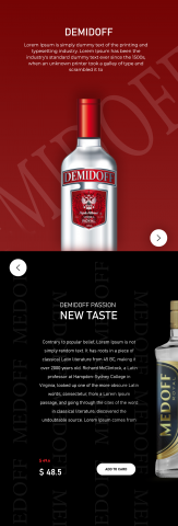 ' Nemiroff' - дизайн сайта