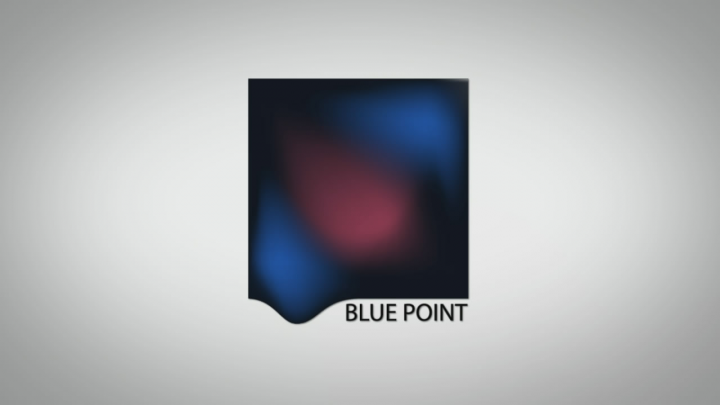 Вариант анимации логотипа студии графического дизайна BluePoint