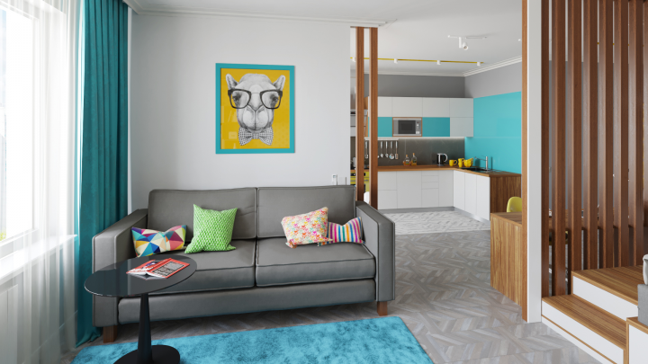 Квартира-студия для молодой пары.