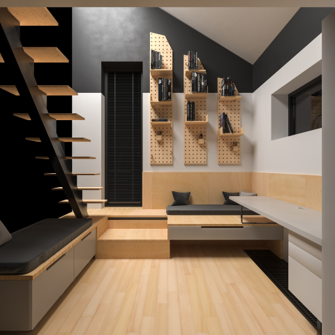 Plywood room