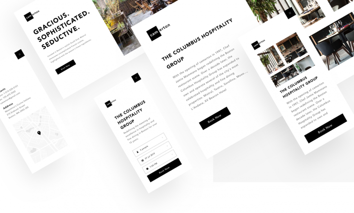 Web site of the restaurant Camerton