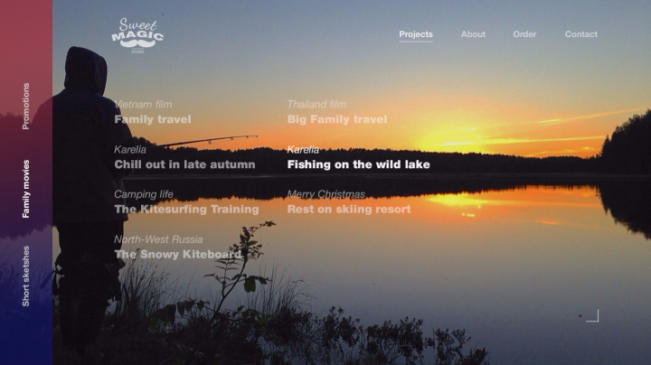 Сайт студии видеозаписи и видеомонтажа