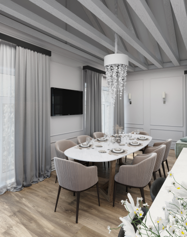 Дизайн кухни-гостиной