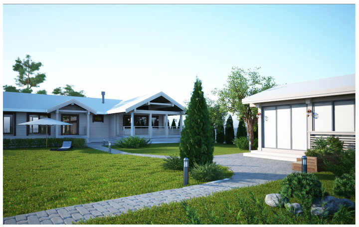 Визуализация ландшафта у частного жилого дома