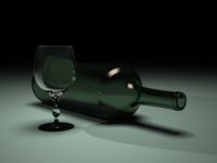 фужер и бутылка