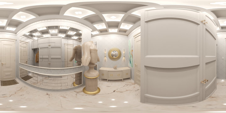 3d-визуализация входной зоны. Панорама 360.