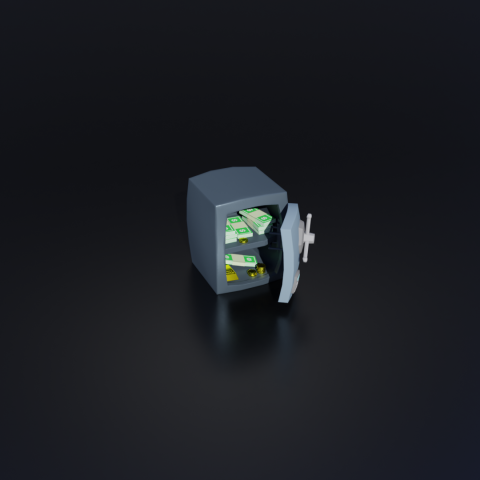 Stylized safe (low poly)