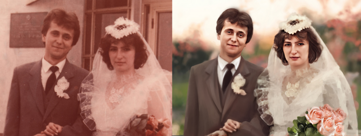 реставрация фотографии с прорисовкой