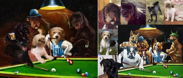 Коллаж, отрисовка, стилизация под картину маслом