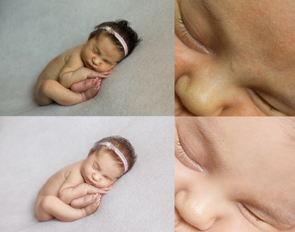 Ретушь фотосесси newborn