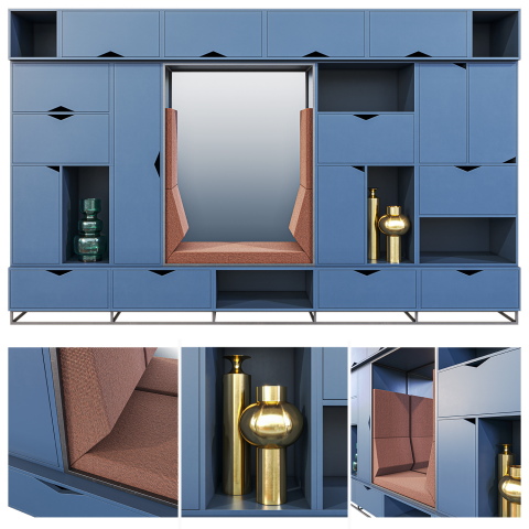 3d Model - Стеллаж с мягкой зоной