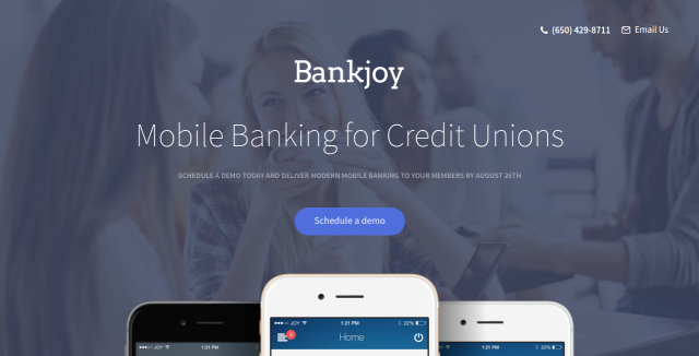 Верстка landing page для BankJoy