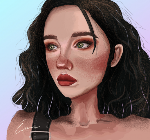 Girl with curls