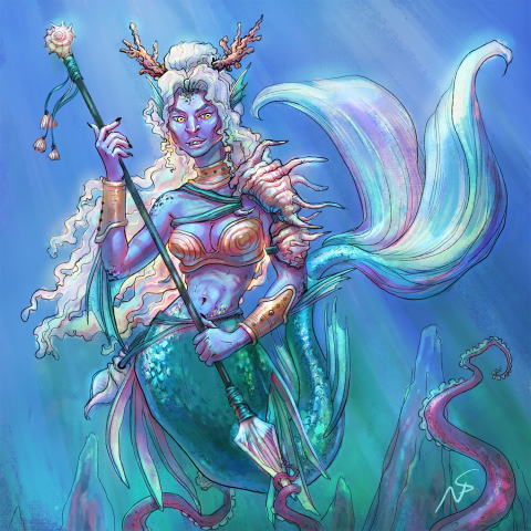 Персонаж русалочка-воин