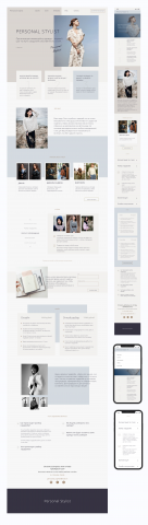 UX/UI landing page for a personal stylist