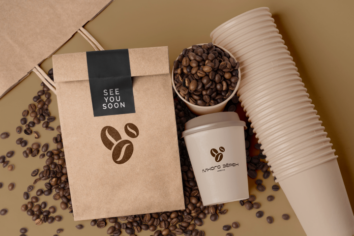 Создание логотипа для кофейни "Много зёрен"