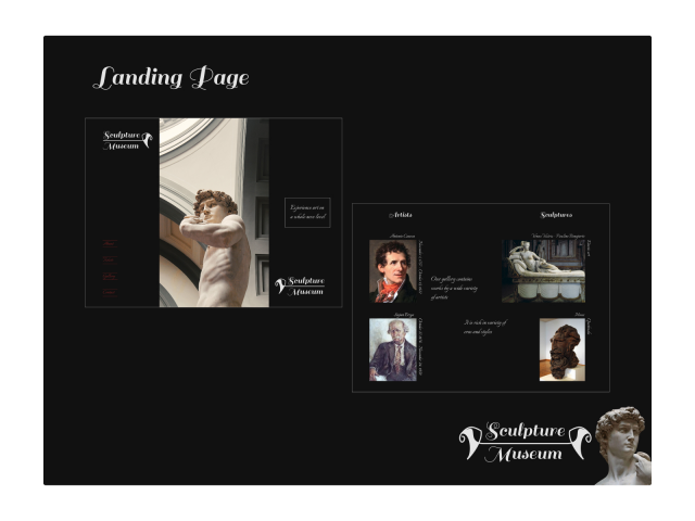 Sculpture Museum Landing Page