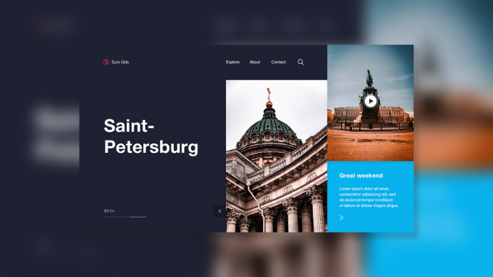 Баннер тревел-сайта EuroGids