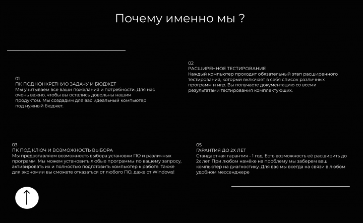 Заключающая часть сайта