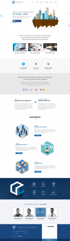 Вёрстка из PSD - тематика Blockchain