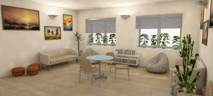 Комната отдыха в общежитии