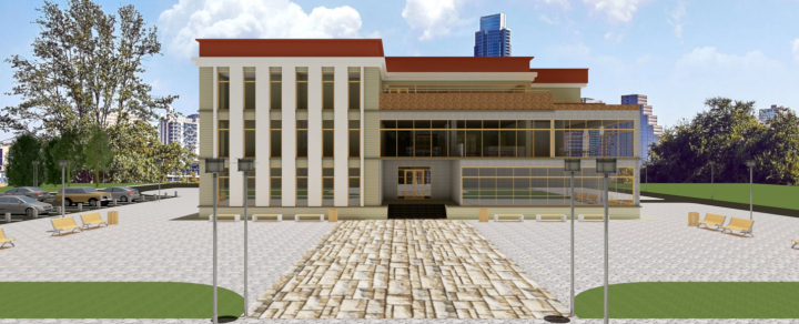 Визуализация общественного здания
