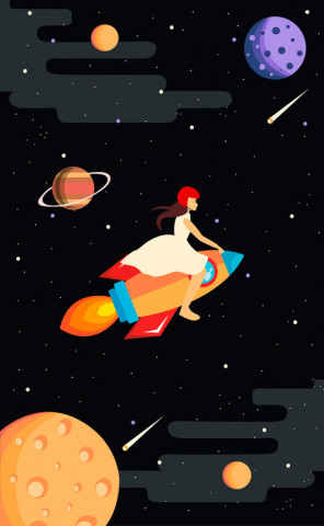 Иллюстрация в стиле Флэт