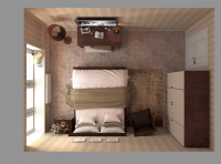 План спальни в деревенском доме