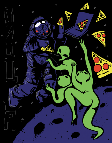 Пицца в космическом пространстве