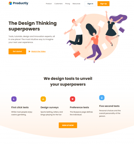 Адаптивная верстка сайта - Productly