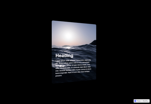 WebFlow 3D-card