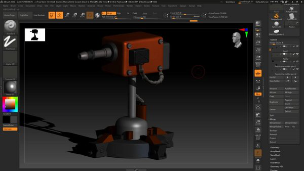 Low-poly пушка