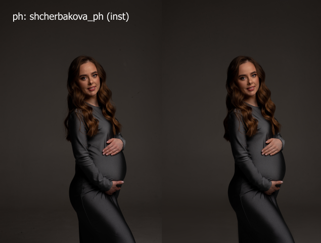 Ретушь женского студийного портрета