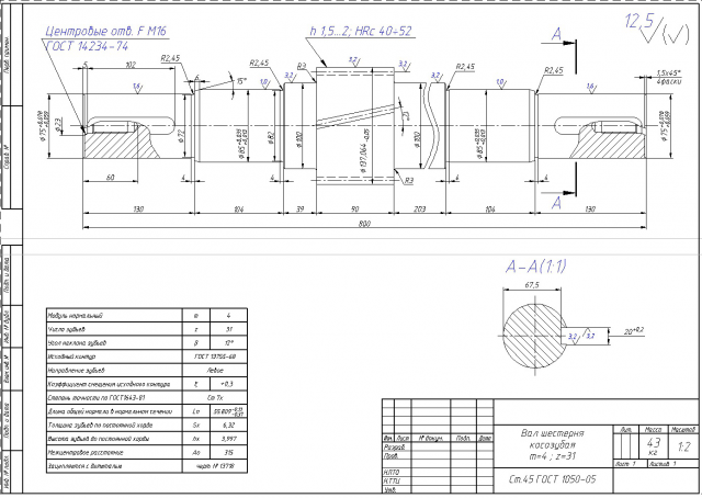 Вал-шестерня