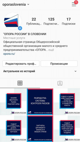 Контент для Общественной Организации "ОПОРА РОССИИ" В СЛОВЕНИИ