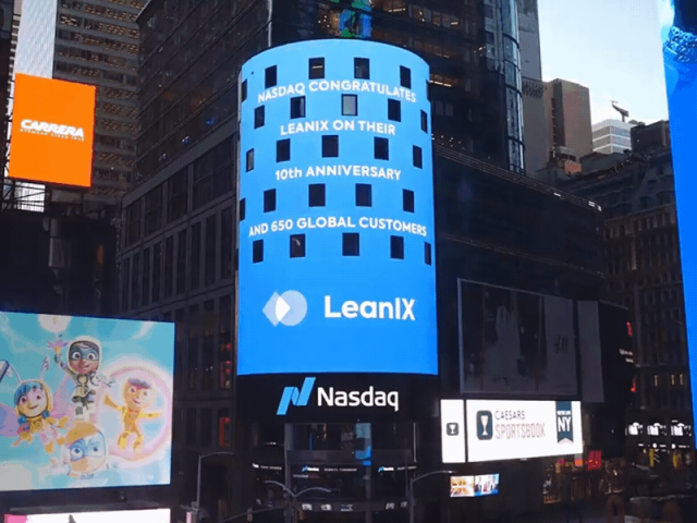 LeanIX - Анимация логотипа на Times Sq.