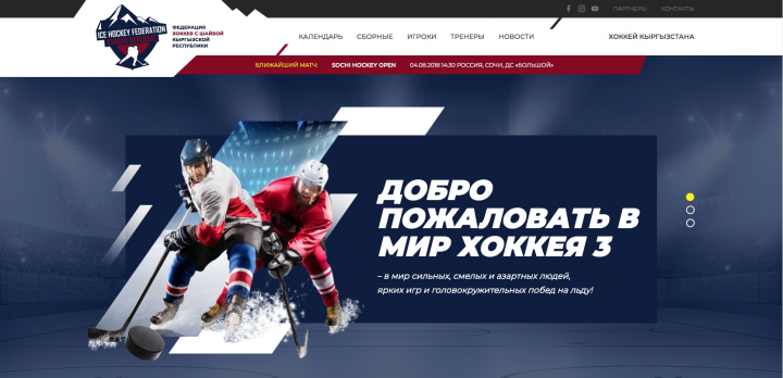 Сайт хоккейного клуба на WordPress