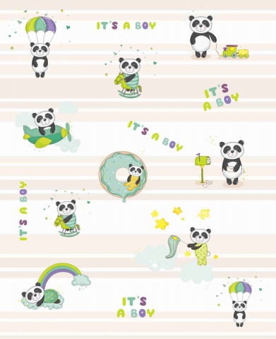 Принт "Панды" для печати на ткани