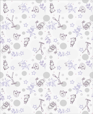 Принт "Зайчики" для печати на ткани