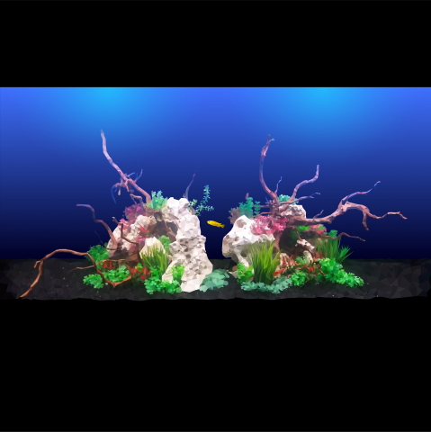 Аквариум из полигонов