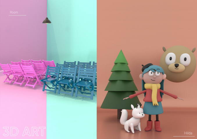 Дизайн персонажей/low-poly 3d