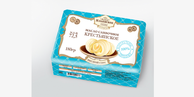 Упаковка масла для «Усадьба Ильинское»