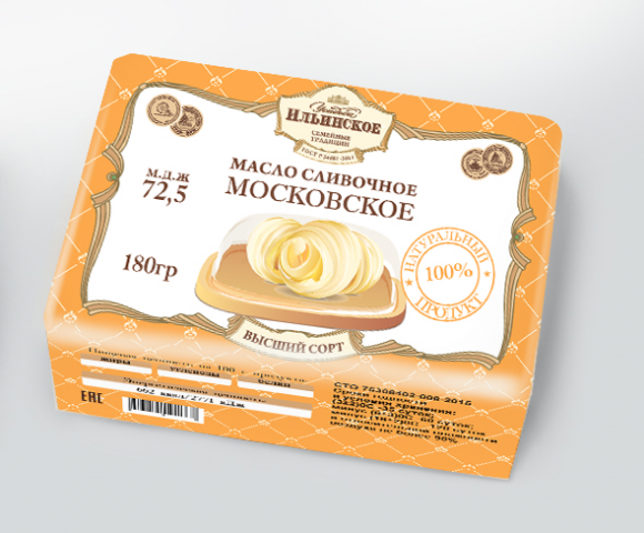 Упаковка масла для «Усадьба Ильинское»