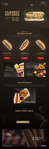 Landing page для бургерной.