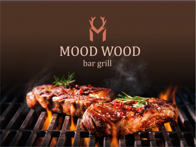 Логотип Mood WooD- гриль бар