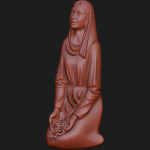Святая Дева памятник для ЧПУ (Holy Virgin woman monument for cnc