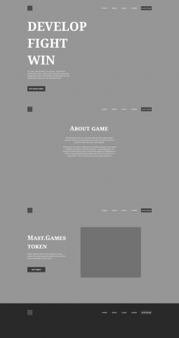 Прототип сайта игры