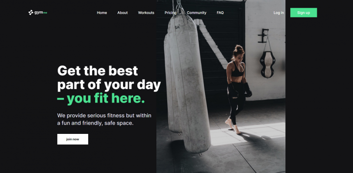 Лендинг для спортзала